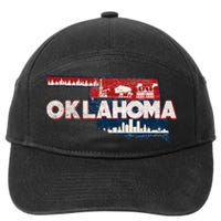 O.K.L.A.H.O.M.A State Map Road Trip Oklahoma City Tulsa Norman 7-Panel Snapback Hat