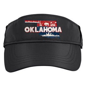 O.K.L.A.H.O.M.A State Map Road Trip Oklahoma City Tulsa Norman Adult Drive Performance Visor