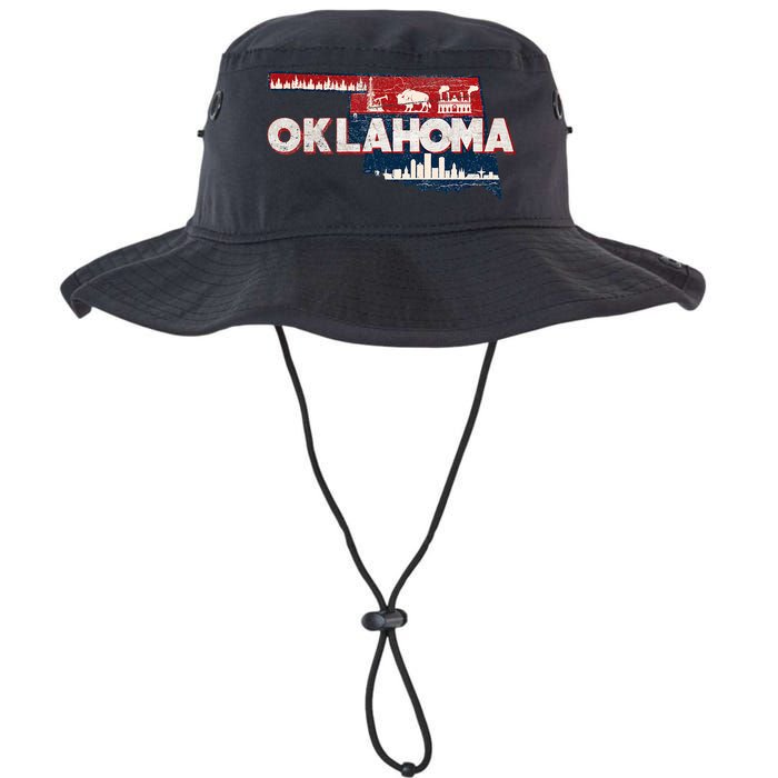 O.K.L.A.H.O.M.A State Map Road Trip Oklahoma City Tulsa Norman Legacy Cool Fit Booney Bucket Hat