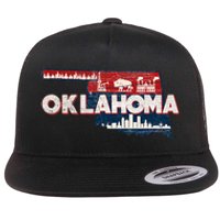 O.K.L.A.H.O.M.A State Map Road Trip Oklahoma City Tulsa Norman Flat Bill Trucker Hat