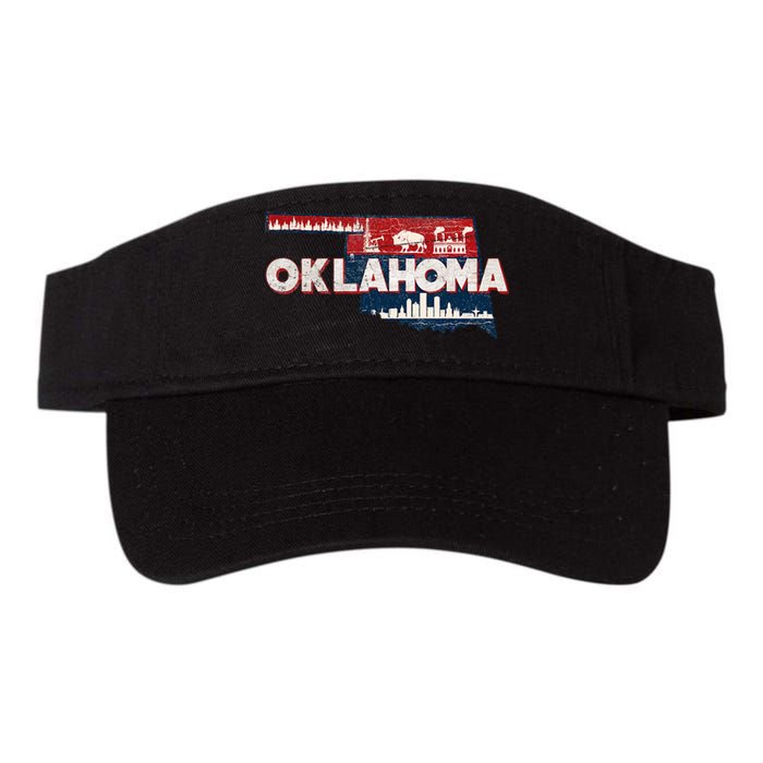 O.K.L.A.H.O.M.A State Map Road Trip Oklahoma City Tulsa Norman Valucap Bio-Washed Visor