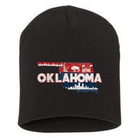 O.K.L.A.H.O.M.A State Map Road Trip Oklahoma City Tulsa Norman Short Acrylic Beanie