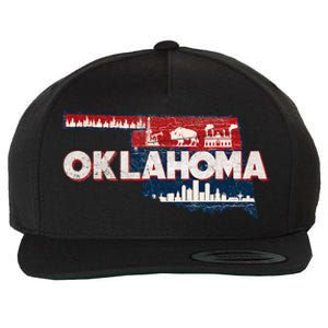 O.K.L.A.H.O.M.A State Map Road Trip Oklahoma City Tulsa Norman Wool Snapback Cap