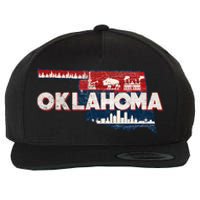 O.K.L.A.H.O.M.A State Map Road Trip Oklahoma City Tulsa Norman Wool Snapback Cap