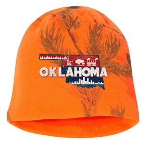 O.K.L.A.H.O.M.A State Map Road Trip Oklahoma City Tulsa Norman Kati - Camo Knit Beanie