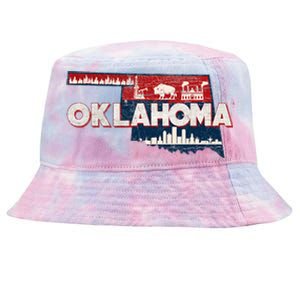 O.K.L.A.H.O.M.A State Map Road Trip Oklahoma City Tulsa Norman Tie-Dyed Bucket Hat