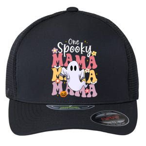 One Spooky Mama Halloween Cute Ghosts Grovvy Mommy Gift Flexfit Unipanel Trucker Cap