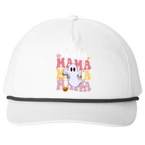 One Spooky Mama Halloween Cute Ghosts Grovvy Mommy Gift Snapback Five-Panel Rope Hat