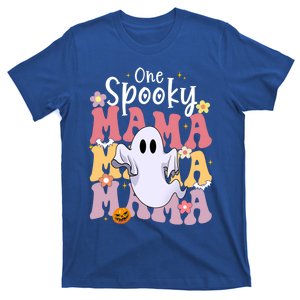 One Spooky Mama Halloween Cute Ghosts Grovvy Mommy Gift T-Shirt