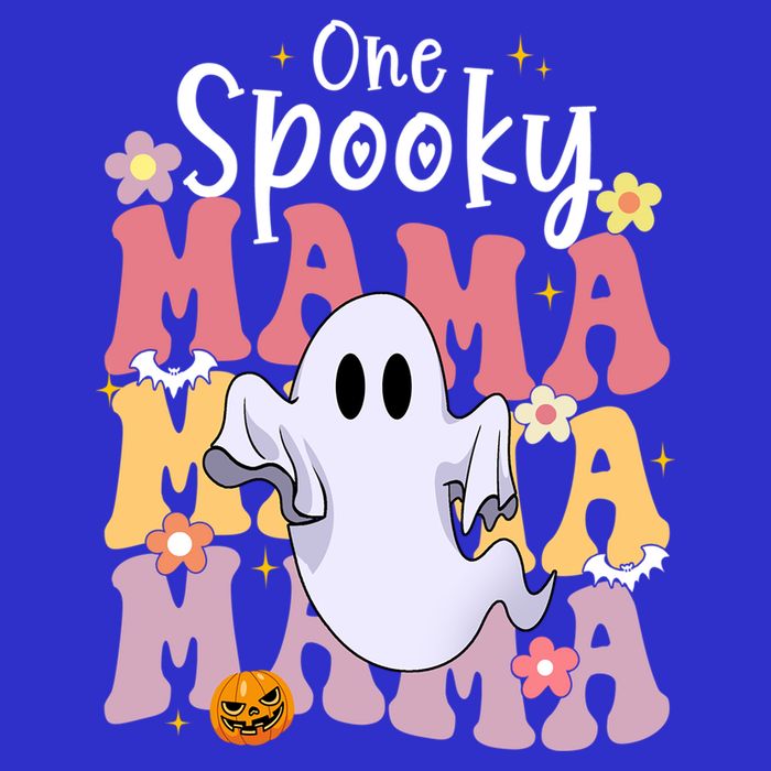 One Spooky Mama Halloween Cute Ghosts Grovvy Mommy Gift Premium T-Shirt