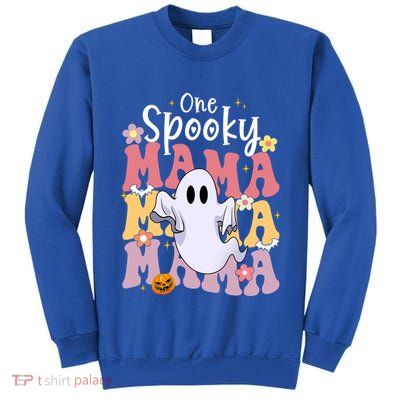 One Spooky Mama Halloween Cute Ghosts Grovvy Mommy Gift Tall Sweatshirt