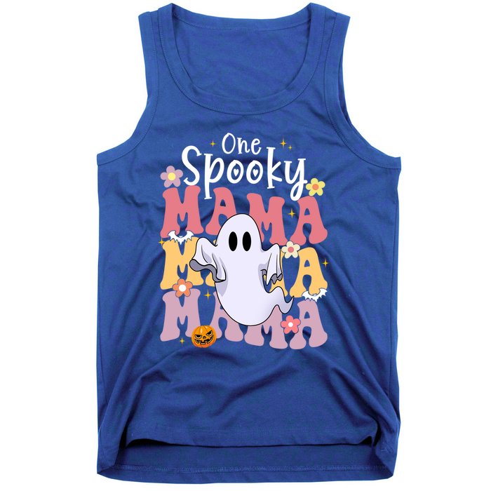 One Spooky Mama Halloween Cute Ghosts Grovvy Mommy Gift Tank Top