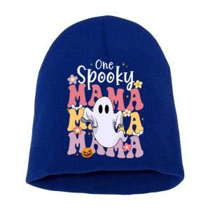 One Spooky Mama Halloween Cute Ghosts Grovvy Mommy Gift Short Acrylic Beanie