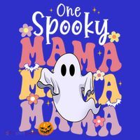 One Spooky Mama Halloween Cute Ghosts Grovvy Mommy Gift Kids T-Shirt