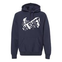 Oh Shift Mountain Biking Bicycle Bike Rider Cyclist Funny Premium Hoodie