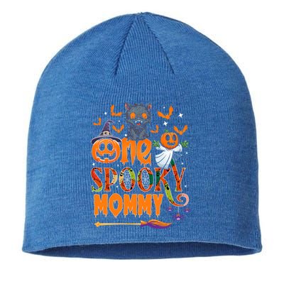 One Spooky Mommy Funny Halloween Mommy Black Cat Ghost Great Gift Sustainable Beanie