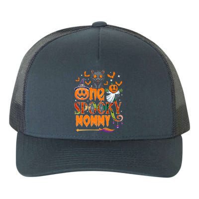 One Spooky Mommy Funny Halloween Mommy Black Cat Ghost Great Gift Yupoong Adult 5-Panel Trucker Hat