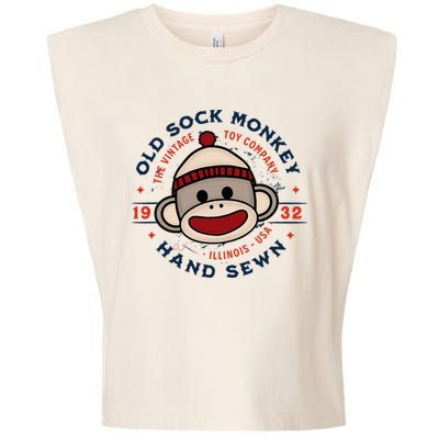 Old Sock Monkey Vintage Toy Company Logo Sock Monkey Garment-Dyed Women's Muscle Tee