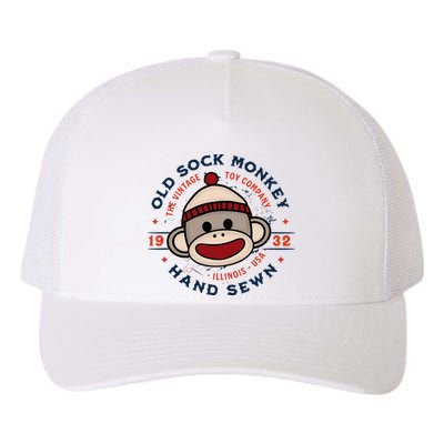 Old Sock Monkey Vintage Toy Company Logo Sock Monkey Yupoong Adult 5-Panel Trucker Hat