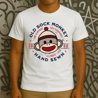 Old Sock Monkey Vintage Toy Company Logo Sock Monkey T-Shirt