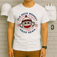 Old Sock Monkey Vintage Toy Company Logo Sock Monkey T-Shirt