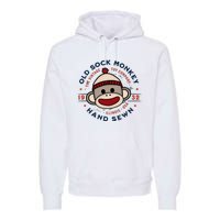 Old Sock Monkey Vintage Toy Company Logo Sock Monkey Premium Hoodie