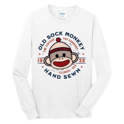Old Sock Monkey Vintage Toy Company Logo Sock Monkey Tall Long Sleeve T-Shirt