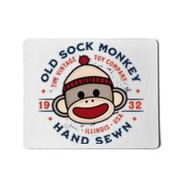 Old Sock Monkey Vintage Toy Company Logo Sock Monkey Mousepad