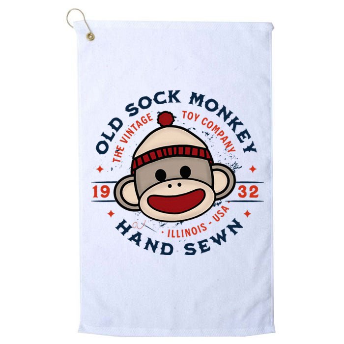 Old Sock Monkey Vintage Toy Company Logo Sock Monkey Platinum Collection Golf Towel