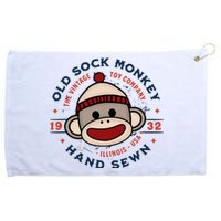 Old Sock Monkey Vintage Toy Company Logo Sock Monkey Grommeted Golf Towel