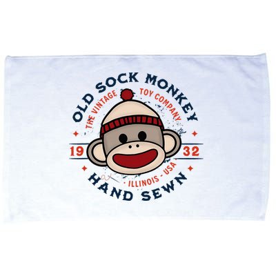 Old Sock Monkey Vintage Toy Company Logo Sock Monkey Microfiber Hand Towel