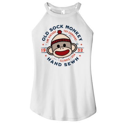Old Sock Monkey Vintage Toy Company Logo Sock Monkey Women's Perfect Tri Rocker Tank