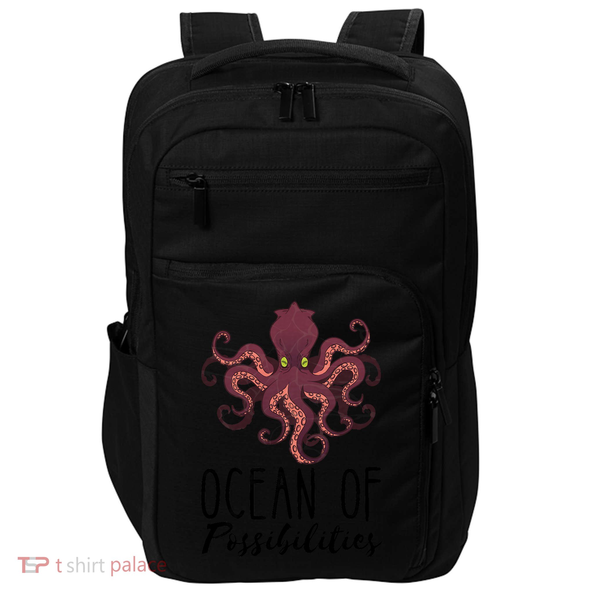 Octopus Sea Monster Kraken Ocean Of Possibilities Cephalopod Impact Tech Backpack