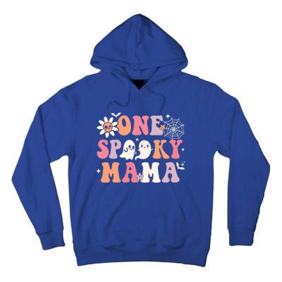 One Spooky Mama Ghost Halloween Groovy Retro Trick Or Treat Gift Tall Hoodie