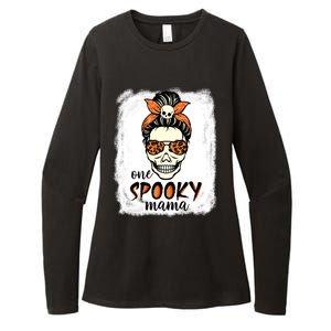 One Spooky Mama Gift Messy Bun Witch Mom Halloween Funny Gift Womens CVC Long Sleeve Shirt