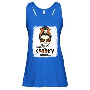 One Spooky Mama Gift Messy Bun Witch Mom Halloween Funny Gift Ladies Essential Flowy Tank