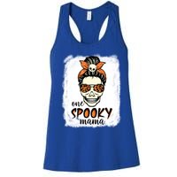 One Spooky Mama Gift Messy Bun Witch Mom Halloween Funny Gift Women's Racerback Tank