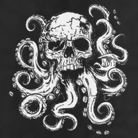 Octopus Skull Monster Cthulhu Skull Gifts 7 Panel Mesh Trucker Snapback Hat