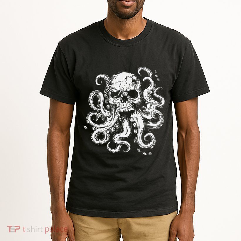 Octopus Skull Monster Cthulhu Skull Gifts Tall T-Shirt