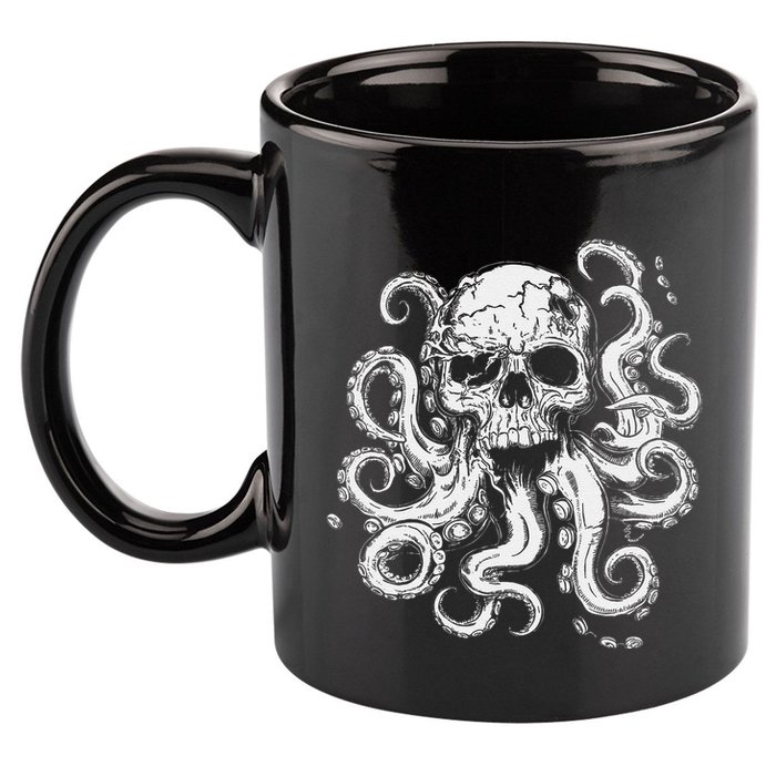 Octopus Skull Monster Cthulhu Skull Gifts 11oz C Handle Ceramic Mug