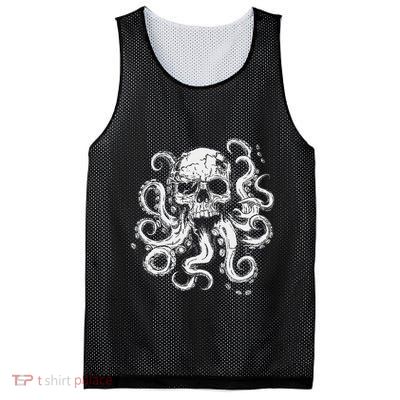 Octopus Skull Monster Cthulhu Skull Gifts Mesh Reversible Basketball Jersey Tank