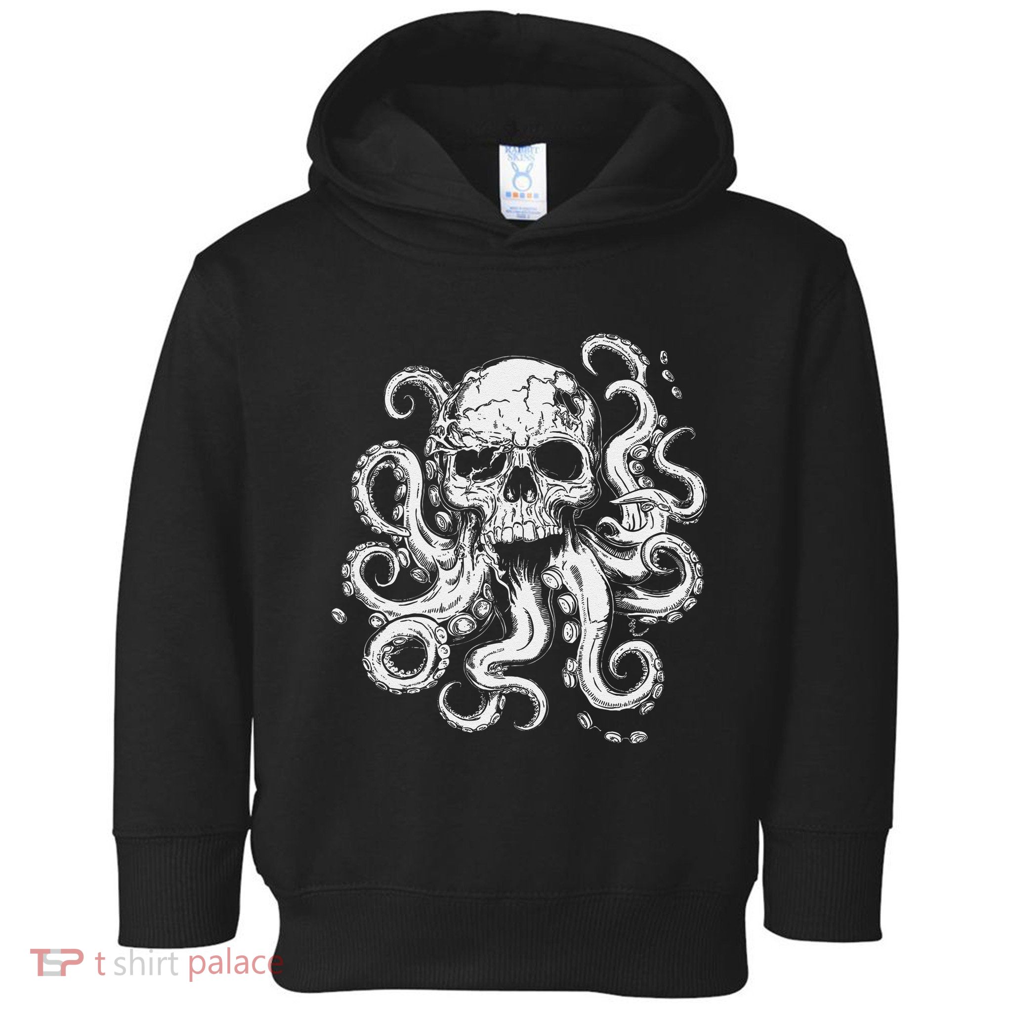 Octopus Skull Monster Cthulhu Skull Gifts Toddler Hoodie