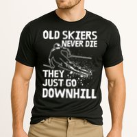 Old Skiers Never Die They Go Downhill Ski Retirement Skiing Cooling Performance Crew T-Shirt