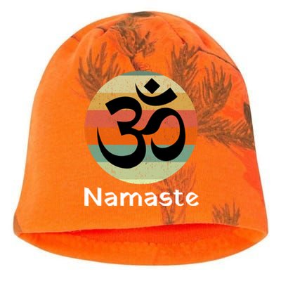 Om Symbol Namaste Ohm Hindu Zen Yoga Day Great Gift Kati - Camo Knit Beanie