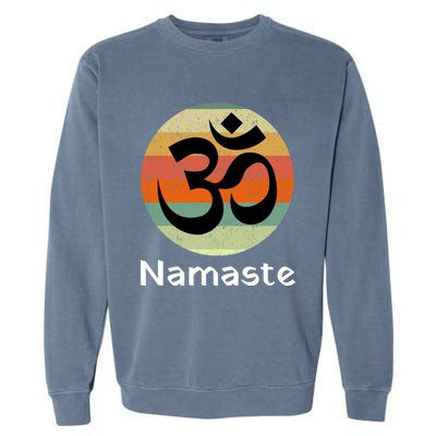 Om Symbol Namaste Ohm Hindu Zen Yoga Day Great Gift Garment-Dyed Sweatshirt