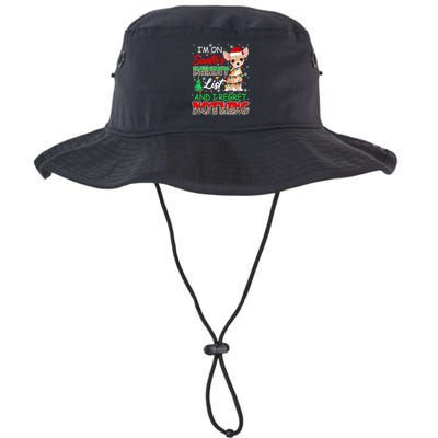 On SantaS Naughty List And Regret Nothing Santa Chihuahua Gift Bucket Hat