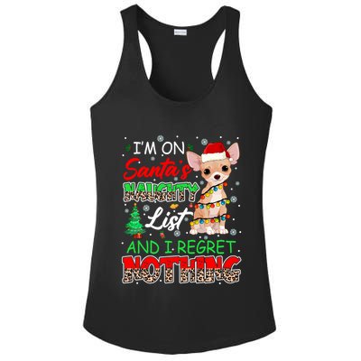 On SantaS Naughty List And Regret Nothing Santa Chihuahua Gift Ladies PosiCharge Competitor Racerback Tank