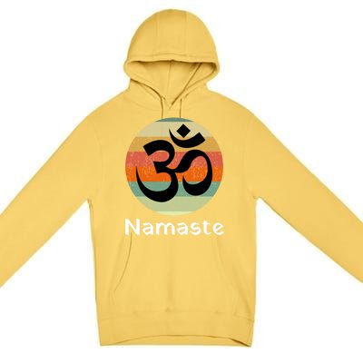 Om Symbol Namaste Ohm Hindu Zen Yoga Day Cool Gift Premium Pullover Hoodie