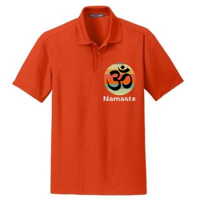 Om Symbol Namaste Ohm Hindu Zen Yoga Day Cool Gift Dry Zone Grid Polo