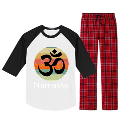 Om Symbol Namaste Ohm Hindu Zen Yoga Day Cool Gift Raglan Sleeve Pajama Set